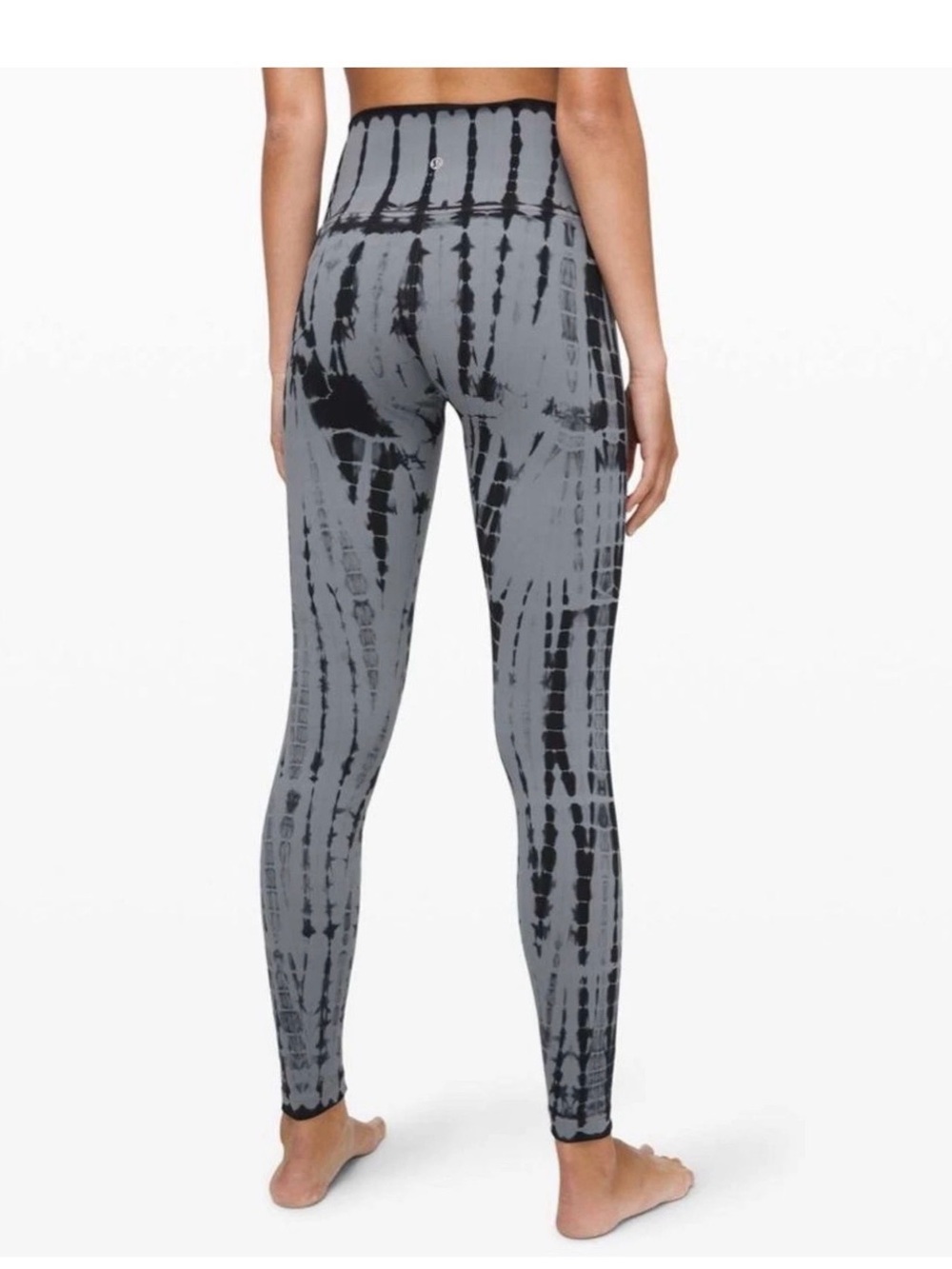 Lululemon Wunder Under High-Rise Tight 28"  Shibori Magnet Grey Black Night sz 4